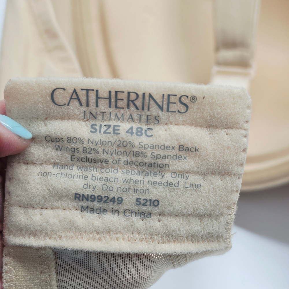 Catherines Intimates Balconette Bra Beige 48C Memory Foam Underwire SCY2240 NEW - Picture 11 of 11
